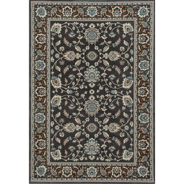 Art Carpet 2 X 4 Ft. Kensington Collection Jacobean Border Woven Area Rug, Gray 841864104950